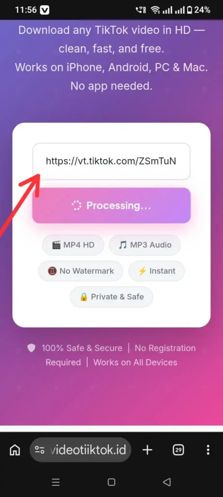 Download Video TikTok Tanpa Watermark - Free, Safe & HD 2 Tunggu hingga proses pengunduhan selesai.